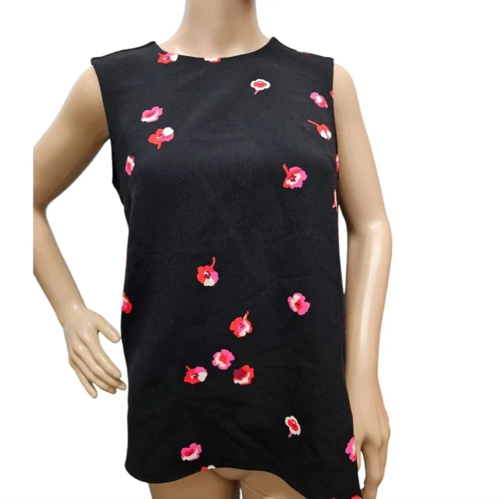 Kate Spade Cherry Blossom Sleeveless Top in Black